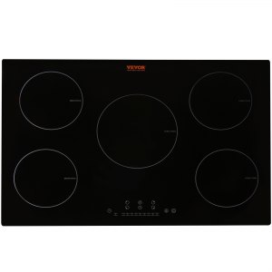VEVOR 30.3 in. Electric Stove Top with 5-Burners Electric Cooktop in Black  with 9-Power Levels and Child Safety Lock, 240-Volt QRSDTLY30220VN7WTV4 -  The Home Depot