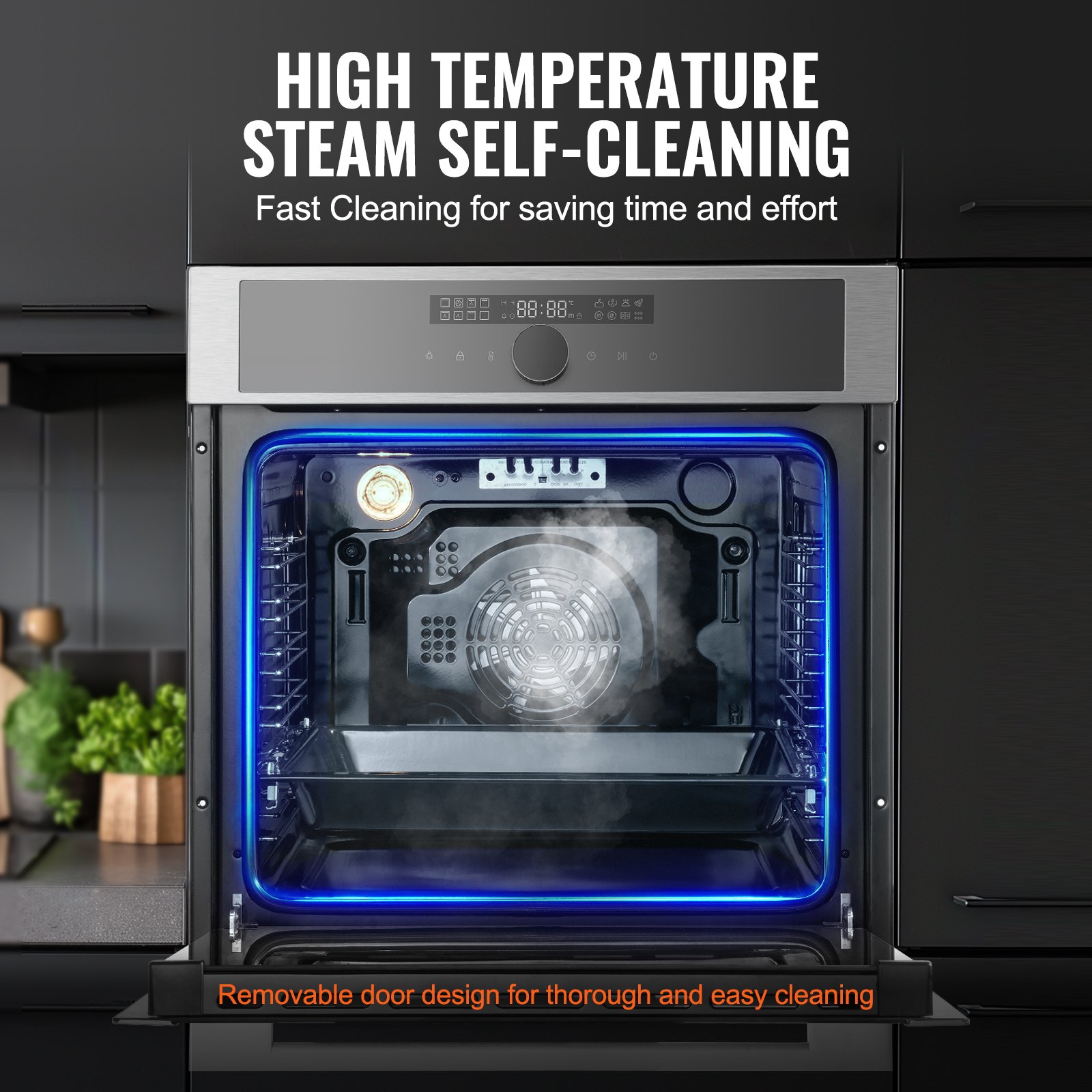 Single Wall Oven 24" Electric Built-in Wall Oven 16 Functions 2.68 Cu. Ft Single Wall Oven 24" Electric Built-in Wall Oven 16 Functions 2.68 Cu. Ft