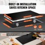 VEVOR Electric Cooktop, 36 inch 5 Burners Built-in Electric Stove Top, 8600W Ceramic Top Radiant Cooktop with Glass Panel, Touch Control, Timer, Child Lock, 9 Heat Level, 220-240V, Hard Wire (No Plug)
