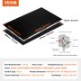 VEVOR Built-in Electric Cooktop Radiant Ceramic Cooktop 5 Burners 35.4x20.5 inch