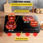 VEVOR Electric Stove Top 30 Inch,4 Burners Electric Cooktop,9 Power Levels & Sensor Touch Control,Easy to Clean Ceramic Glass Surface,Child Safety Lock,240V