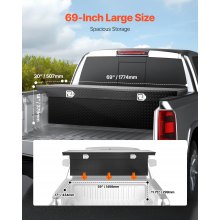 Crossover Tool Box 69x20x14 In Heavy Duty Aluminum Toolbox with Side Handles