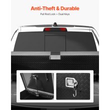 VEVOR Crossover Tool Box 70x20x13 In Heavy Duty Aluminum Toolbox for Truck Bed