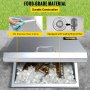 VEVOR Drop in Ice Chest 20''L x 20''W x 13''H Drop in Cooler Stainless Steel with Hinged Cover Bar Ice Bin 40.9 qt Drain-pipe and Drain Plug Included for Cold Wine Beer