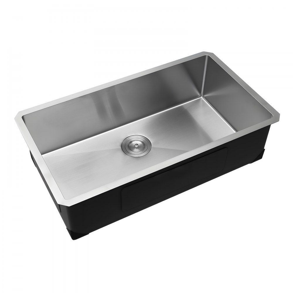 VEVOR 81 cm Kitchen Undermount Single Bowl Sinks, Stainless Steel Drop-In Farmhouse Basin with Accessories, Household Dishwasher Sinks for RV, Prep Kitchen, Laundry Room, Bar