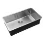 VEVOR 81 cm Kitchen Undermount Single Bowl Sinks, Stainless Steel Drop-In Farmhouse Basin with Accessories, Household Dishwasher Sinks for RV, Prep Kitchen, Laundry Room, Bar