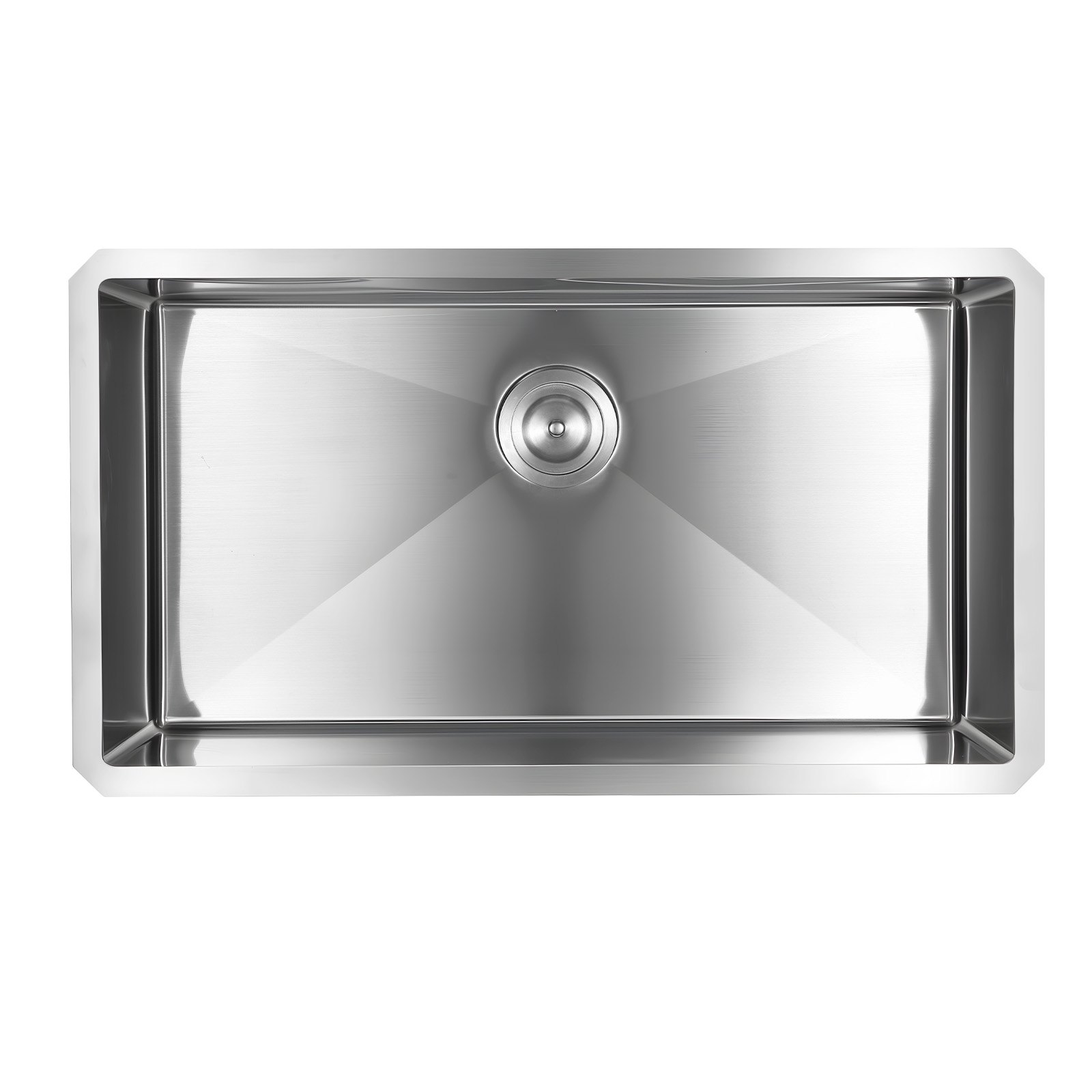 VEVOR 81 cm Kitchen Undermount Single Bowl Sinks, Stainless Steel Drop-In Farmhouse Basin with Accessories, Household Dishwasher Sinks for RV, Prep Kitchen, Laundry Room, Bar