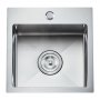 VEVOR 15 inch Kitchen Sink Workstation, 304 Stainless Steel Top Mount Sinks, Drop-In Single Bowl Farmhouse Basin with Accessories, Household Dishwasher Sinks for RV, Prep Kitchen, Laundry Room, Bar
