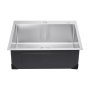 VEVOR 25 inch Kitchen Sink Workstation, 304 Stainless Steel Top Mount Sinks, Drop-In Single Bowl Farmhouse Basin with Accessories, Household Dishwasher Sinks for RV, Prep Kitchen, Laundry Room, Bar