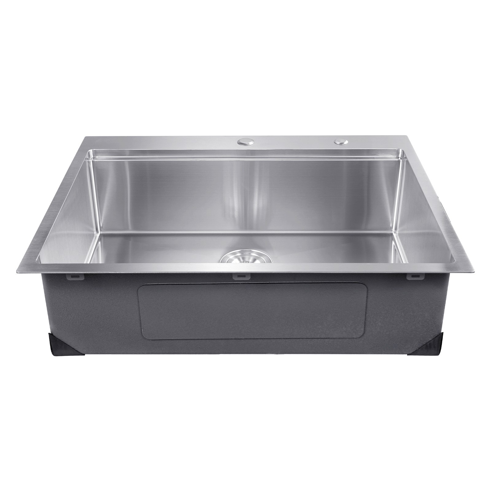 VEVOR 30 inch Kitchen Sink Workstation, 304 Stainless Steel Top Mount Sinks, Drop-In Single Bowl Farmhouse Basin with Ledge & Multiple Accessories, Household Dishwasher Sink for RV, Prep Kitchen, Bar