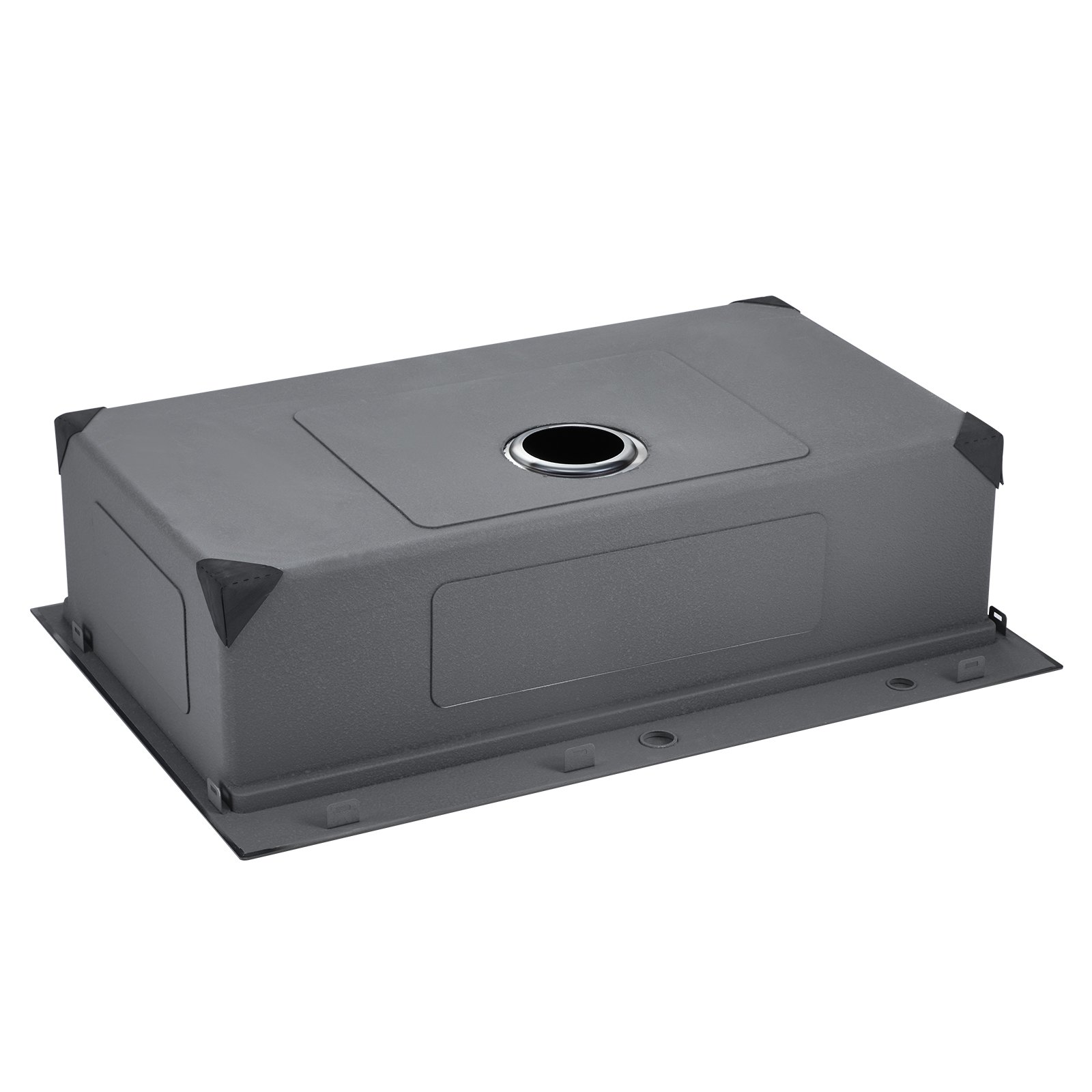 VEVOR 33 inch Kitchen Sink Workstation, 304 Stainless Steel Top Mount Sinks, Drop-In Single Bowl Farmhouse Basin with Ledge & Multiple Accessories, Household Dishwasher Sink for RV, Bar (Black)