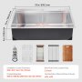VEVOR 33 inch Kitchen Sink Workstation, 304 Stainless Steel Top Mount Sinks, Drop-In Single Bowl Farmhouse Basin with Ledge & Multiple Accessories, Household Dishwasher Sink for RV, Prep Kitchen, Bar