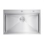 VEVOR 33 inch Kitchen Sink Workstation, 304 Stainless Steel Top Mount Sinks, Drop-In Single Bowl Farmhouse Basin with Ledge & Multiple Accessories, Household Dishwasher Sink for RV, Prep Kitchen, Bar