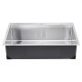 VEVOR 33 inch Kitchen Sink Workstation, 304 Stainless Steel Top Mount Sinks, Drop-In Single Bowl Farmhouse Basin with Ledge & Multiple Accessories, Household Dishwasher Sink for RV, Prep Kitchen, Bar