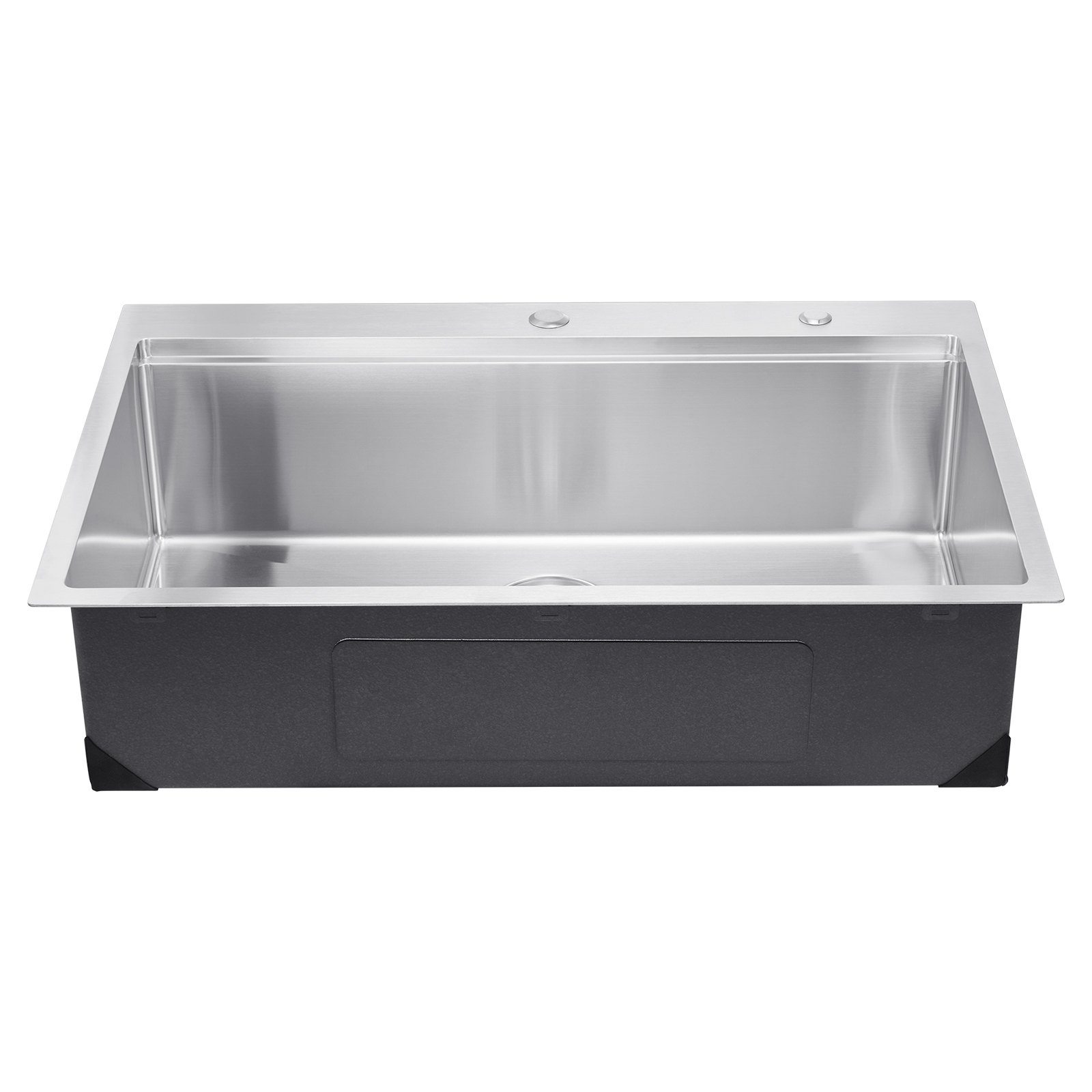 VEVOR 33 inch Kitchen Sink Workstation, 304 Stainless Steel Top Mount Sinks, Drop-In Single Bowl Farmhouse Basin with Ledge & Multiple Accessories, Household Dishwasher Sink for RV, Prep Kitchen, Bar