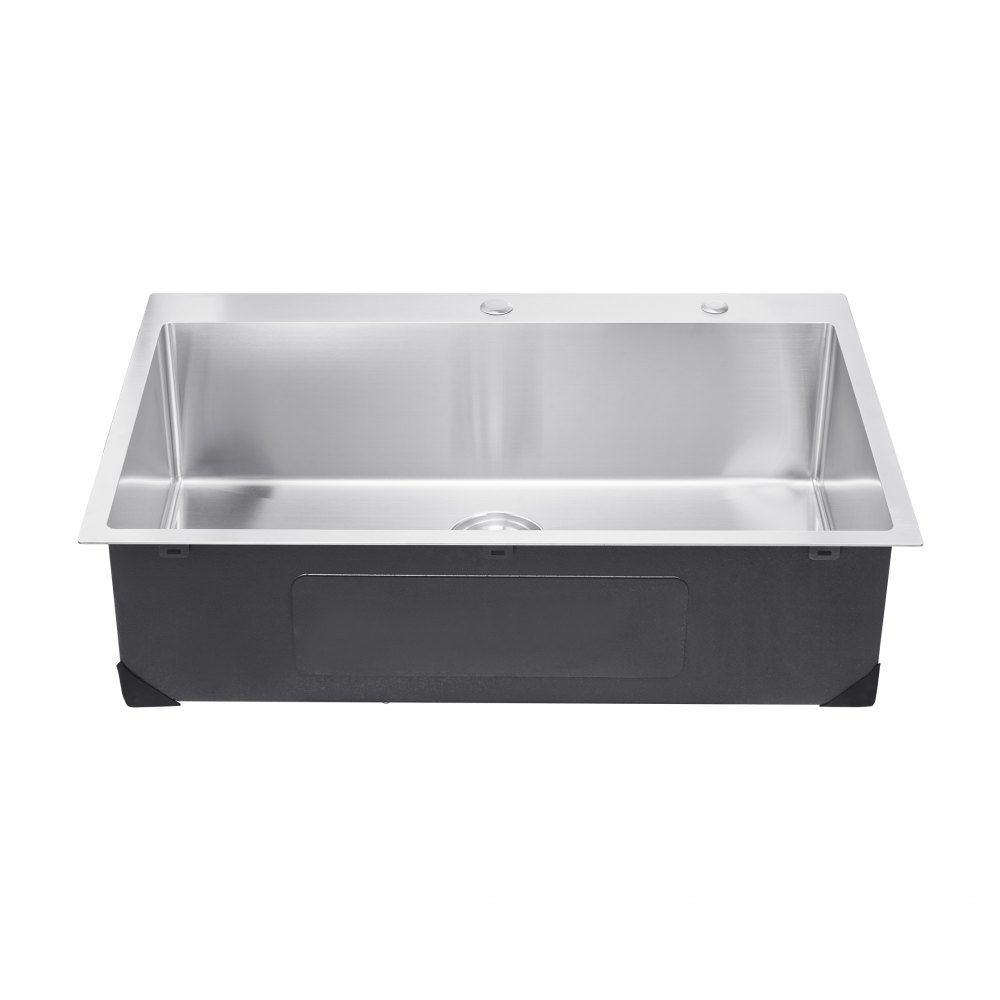 VEVOR 33 inch Kitchen Sink Workstation, 304 Stainless Steel Top Mount Sinks, Drop-In Single Bowl Farmhouse Basin with Accessories, Household Dishwasher Sinks for RV, Prep Kitchen, Laundry Room, Bar