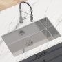 VEVOR Kitchen Sink, 304 Stainless Steel Drop-In Sinks, Undermount Single Bowl Basin with Accessories(Pack of 3), Household Dishwasher Sinks for Workstation, RV, Prep Kitchen, and Bar Sink, 30 inch"