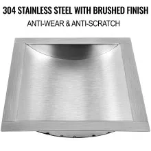 VEVOR 304 Stainless Steel Drop-in Deal Tray 12\" Deep x 10\" Wide x 1.6\" High Brushed Finish for Cash Register Window
