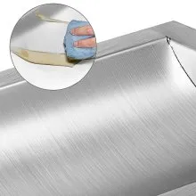 VEVOR 304 Stainless Steel Drop-in Deal Tray 12\" Deep x 10\" Wide x 1.6\" High Brushed Finish for Cash Register Window