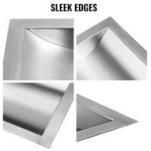VEVOR 304 Stainless Steel Drop-in Deal Tray 12\" Deep x 10\" Wide x 1.6\" High Brushed Finish for Cash Register Window