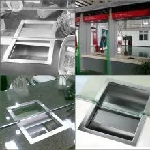 VEVOR 304 Stainless Steel Drop-in Deal Tray 12\" Deep x 10\" Wide x 1.6\" High Brushed Finish for Cash Register Window