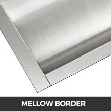 VEVOR 304 Stainless Steel Drop-In Deal Tray 14" Deep x 10" Wide x 2" High Brushed Finish for Cash register window