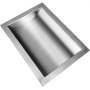 VEVOR 304 Stainless Steel Drop-in Deal Tray 16" Deep x 10" Wide x 1.6" High Brushed Finish for Cash Register Window