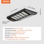 VEVOR 1000W LED Solar Gadelys 1600LM Solar Bevægelsessensor Lampe Udendørs Væg