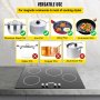 VEVOR Built-in Induction Cooktop, 30 inch 4 Burners, 220V Ceramic Glass Electric Stove Top with Knob Control, Timer & Child Lock Included, 9 Power Levels with Boost Function for Simmer Steam Fry