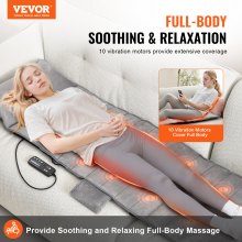 VEVOR Full-Body Massage Cushion with Heat 10 Vibration Motor 5 Modes 3 Intensity