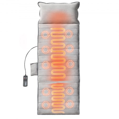 VEVOR Full-Body Massage Cushion with Heat, 10 Vibration Motor Massage Cushion Pad, Heating Vibrating Massage Mat & 5 Modes, 3 Intensities, 3 Heating Pads, Fatigue Relief Back Massager for Home Office | VEVOR US VEVOR Full-Body Massage Cushion with Heat, 10 Vibration Motor Massage Cushion Pad, Heating Vibrating Massage Mat & 5 Modes, 3 Intensities, 3 Heating Pads, Fatigue Relief Back Massager for Home Office | VEVOR US