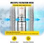 VEVOR Well Pump 0.5 HP 220V Submersible Well Pump with 49.2ft Cable Stainless Steel Deep Well Pump 25.5GPM for Cities Farmland Irrigation and Home Use