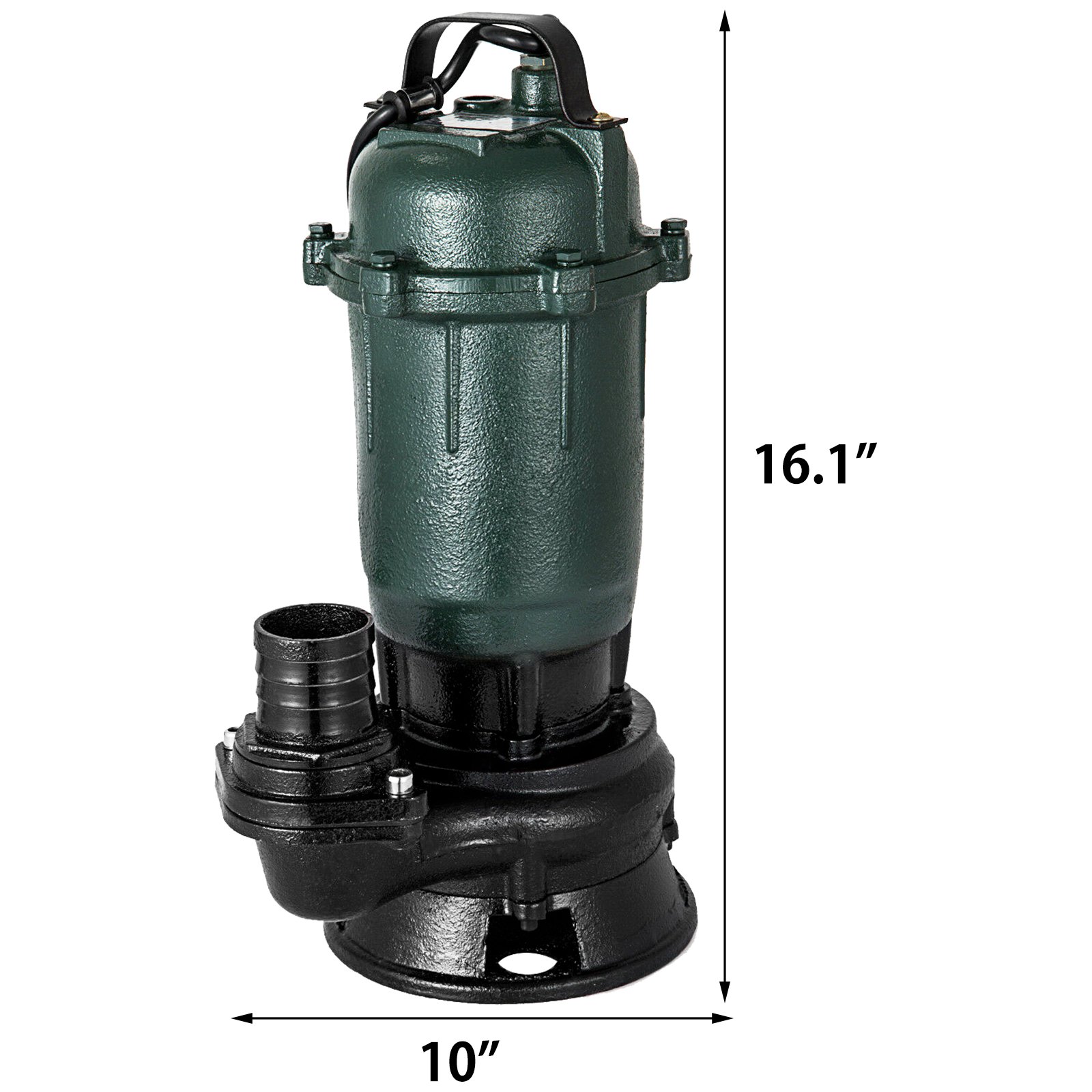 VEVOR Submersible Water Pump Vertical 500W with 20 Hose Length