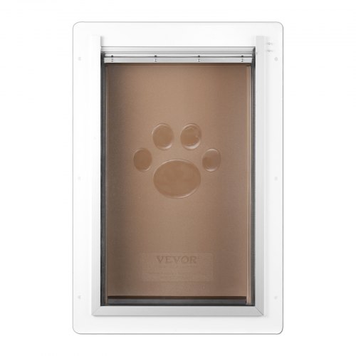 VEVOR Pet Door For Walls - Large White Frame With 3 Flaps, Lock, Weatherproof Dog & Cat Door For Interior/Exterior