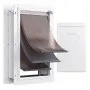 VEVOR Pet Door, 12.28" x 17.13" Metal Frame with Lock and 3-Flap System Weatherproof Doggy Door, Easy to Install in Interior or Exterior Walls, Pet Door Suitable for Cat Doggie Kitties (White-Medium)