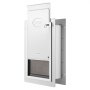 VEVOR Pet Door, 12.28" x 17.13" Metal Frame with Lock and 3-Flap System Weatherproof Doggy Door, Easy to Install in Interior or Exterior Walls, Pet Door Suitable for Cat Doggie Kitties (White-Medium)