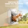 VEVOR Pet Door, 9.29" x 13.19" Metal Frame with Lock and 3-Flap System, Weatherproof Doggy Door, Easy to Install in Interior or Exterior Walls, Pet Door Suitable for Cat Doggie Kitties (White-Small)