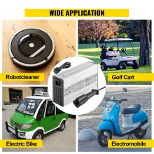VEVOR 48 Volt 15 Amp Golf Cart Battery Charger with G29 Drive/LED Club Car Battery Charger Aluminum Shell Power Wise for Ez Go Yamaha