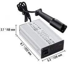 VEVOR 48 Volt 15 Amp Golf Cart Battery Charger with G29 Drive/LED Club Car Battery Charger Aluminum Shell Power Wise for Ez Go Yamaha