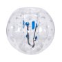 VEVOR inflatable bumper ball, clear with blue padding and black harness inside, ready for fun activities.