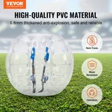 VEVOR Inflatable Bumper Ball 1-Pack, 4FT/1.2M Body Sumo Zorb Balls for Teen & Adult, 0.8mm Thick PVC Human Hamster Bubble Balls for Outdoor Team Gaming Play, Bumper Bopper Toys for Garden, Yard, Park