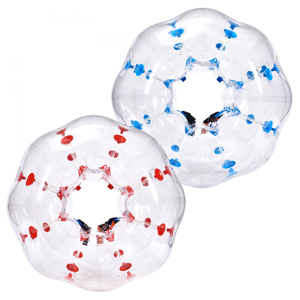 VEVOR Inflatable Bumper Balls 2-Pack, 4FT/1.2M Body Sumo Zorb Balls for Teen & Adult, 0.8mm Thick PVC Human Hamster Bubble Balls for Outdoor Team Gaming Play, Bumper Bopper Toys for Garden, Yard, Park