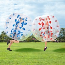 VEVOR felfújható lökhárító labdák 2 csomagban, 4 láb/1,2 m testű szumó Zorb labdák tiniknek és felnőtteknek, 0,8 mm vastag PVC humánhörcsög buboréklabdák kültéri csapatjátékokhoz, lökhárító golyós játékok kertben, udvarban, parkban