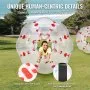 VEVOR Inflatable Bumper Ball 1-Pack, 4FT/1.2M Body Sumo Zorb Balls for Teen & Adult, 0.8mm Thick PVC Human Hamster Bubble Balls for Outdoor Team Gaming Play, Bumper Bopper Toys for Garden, Yard, Park