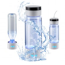 VEVOR Hydrogen Water Bottle Generator, 380 ml / 13.4 oz Capacity Portable Hydrogen Water Maker, SPE Technology Hydrogen Rich Water Ionizer Machine with Nasal Inhalation Tube and Self-Cleaning