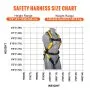 VEVOR Safety Harness Full Body Harness with Padding & Quick Connect Buckles (M)