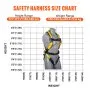 VEVOR Safety Harness Full Body Harness with Padding & Quick Connect Buckles (S)