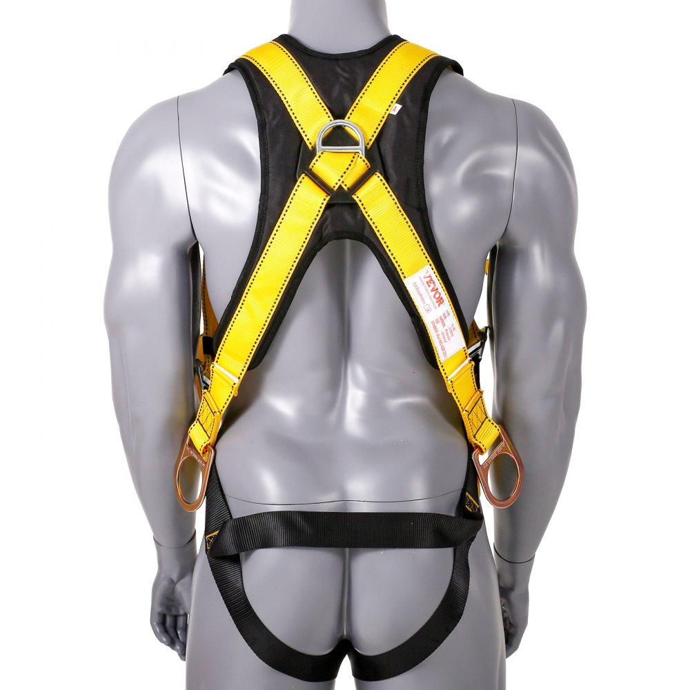 VEVOR Safety Harness Universal Full Body Harness with Padding & A Lanyard 340 lb