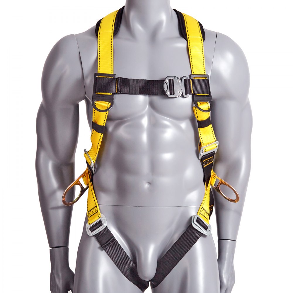 VEVOR Safety Harness Universal Full Body Harness with Padding & A Lanyard 340 lb