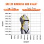 VEVOR Safety Harness Universal Full Body Harness with Padding & A Lanyard 340 lb